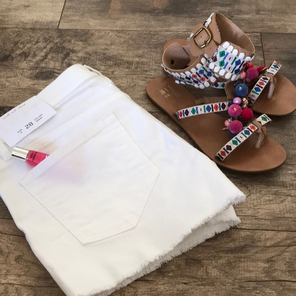 Pom Pom Ankle Cuff Sandals